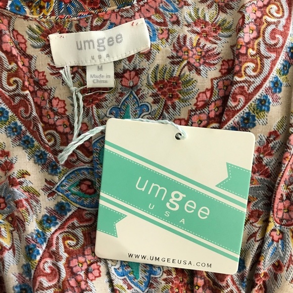 Umgee Dress Brown Multicolored Boho Size M - Picture 6 of 8